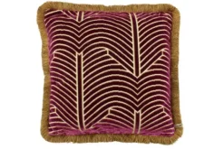 Sierkussens-Claudi Sierkussen Pink + Fringe Dark Gold Otto |