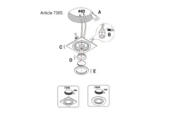 Discount Spot 7305ZW Pélite Spots|Plafondlamp