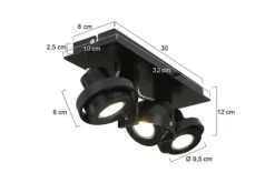 Spots|Wandlampen-Steinhauer Spot 7551ZW Quatro