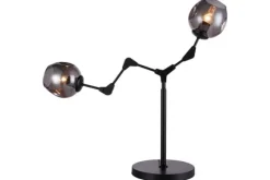 Tafellampen-Toms Luxury Lights Tafellamp 2-lichts Zwart Cas