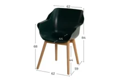 Tuinartikelen-Hartman tuinmeubelen Tuinstoel 11.688.249 Sophie Teak