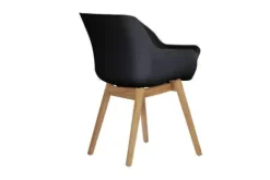 Tuinartikelen-Hartman tuinmeubelen Tuinstoel Carbon Black 11.688.408 Sophie Teak