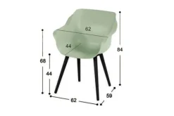 Tuinartikelen-Hartman tuinmeubelen Tuinstoel French Green 11.681.847 Sophie Studio