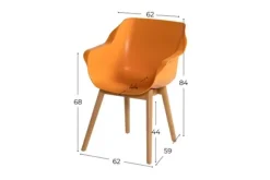 Hot Tuinstoel Indian Orange 11.688.234 Sophie Teak Tuinartikelen