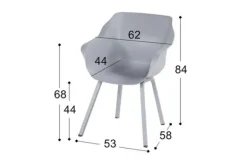 Hot Tuinstoel Misty Grey 11.680.006 Sophie Element Tuinartikelen