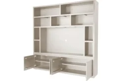 Opbergkasten|Vakkenkasten-Castiq Tv-boekenkast greige Velori