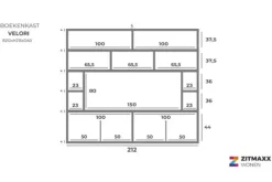 Opbergkasten|Vakkenkasten-Castiq Tv-boekenkast greige Velori