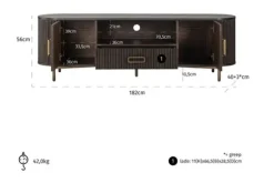 Tv-Meubels-Richmond Interiors Tv-dressoir 211114 Luxor