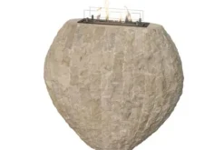 Sfeerhaarden-Xaralyn Vaas beige incl. bio ethanol haard Shigo