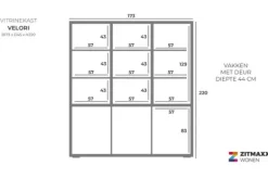 New Vitrinekast greige Velori Opbergkasten|Buffetkasten