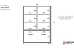 Outlet Vitrinekast Sugi Ban - Gamma Buffetkasten