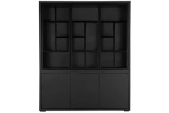 Outlet Vitrinekast zwart ruit Velori Opbergkasten|Buffetkasten