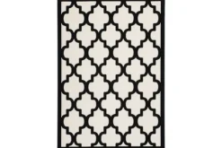 Vloerkleden-Divendo Vloerkleed 3097 Ivoor Zwart Manolya