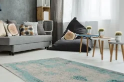 Vloerkleden-Divendo Vloerkleed 285 Turquoise Nostalgia