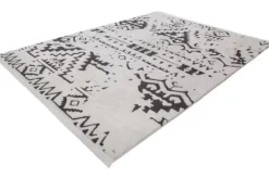 Vloerkleden-Divendo Vloerkleed 110 Wit/Zwart Agadir