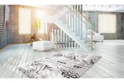 Vloerkleden-Divendo Vloerkleed 110 Wit/Zwart Agadir