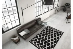 Outlet Vloerkleed 225 Zwart Ivoor Lina Vloerkleden