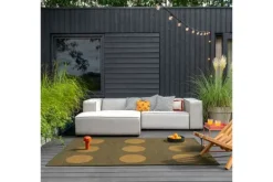 Vloerkleden-Brink & Campman Vloerkleed Festival Dots Olive 495817 Habitat |