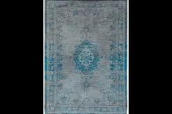 Vloerkleden-Louis de Poortere Vloerkleed Grey Turquoise 8255 Fading World Medallion |
