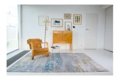 New Vloerkleed Long Island Blue 8718 Atlantic Streaks | Vloerkleden