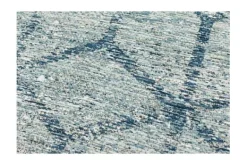 Outlet Vloerkleed Washed Blue Geo Vloerkleden