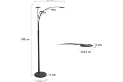 Vloerlampen-Steinhauer Vloerlamp 1327ZW Synna Mexlite