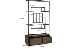 New Wandkast 211399 Bonvoy Opbergkasten|Boekenkasten