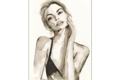 Best Wandkleed A Womans Face Wandkleden