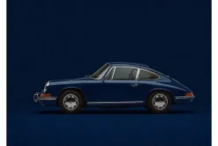 Wandkleden-Urban Cotton Wandkleed Blue Porsche