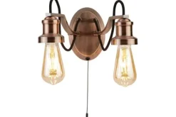 Wandlampen-Searchlight Wandlamp 1062-2CU Olivia