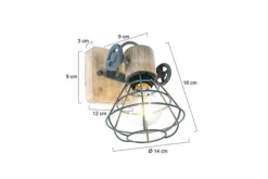 Wandlampen-Anne Lighting Wandlamp 1578GR Geurnesey