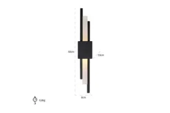 Wandlampen-Richmond Interiors Wandlamp Mylas black 210860