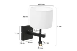 Wandlampen-Steinhauer Wandlamp Stang