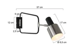 Wandlamp 1699ZW Fjorgard Wandlampen