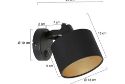 Wandlampen|Spots-Steinhauer Wandlamp 3333ZW Ornoir Mexlite