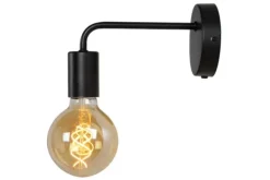 Wandlampen-Lucide Wandlamp Zwart Scott